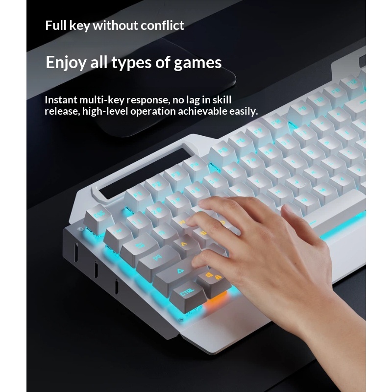 Combo de Teclado Mecánico Inal - Gaming Accessories Pink reseña y precio