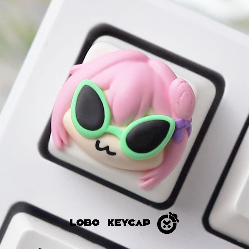 Tecla artesanal de resina con  - Gaming Accessories Pink reseña y precio