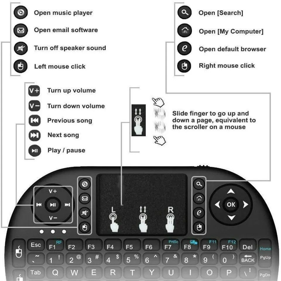 Mini teclado inalámbrico de 2, - Gaming Accessories For Laptop reseña y precio