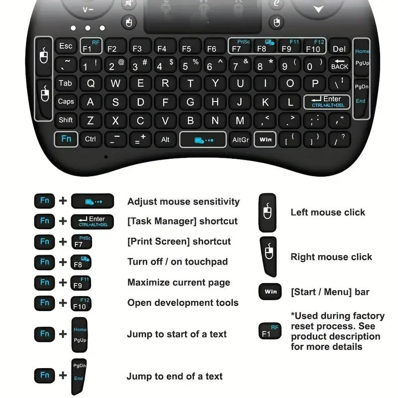 Mini teclado inalámbrico de 2, - Gaming Accessories For Laptop reseña y precio